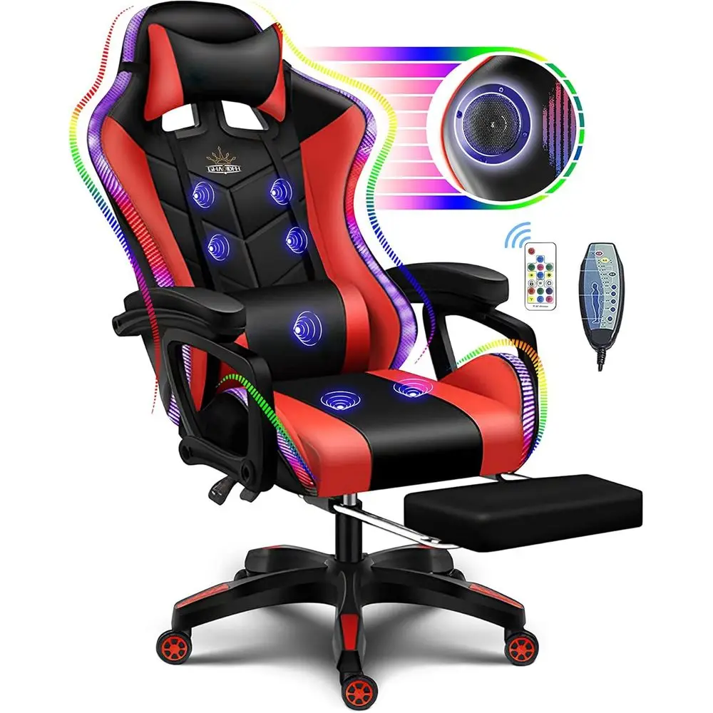 Massage - Silla de Juego Ergonómica con Respaldo