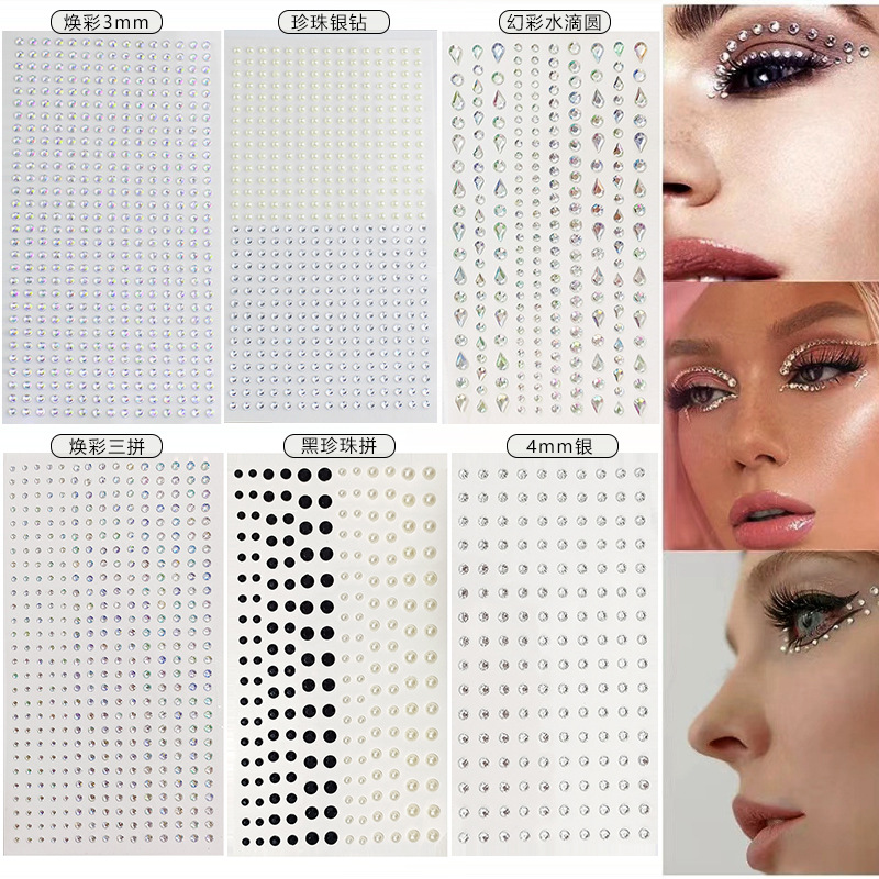 Nail Art - Diamantes de imitación blancos, 2mm, 3mm,