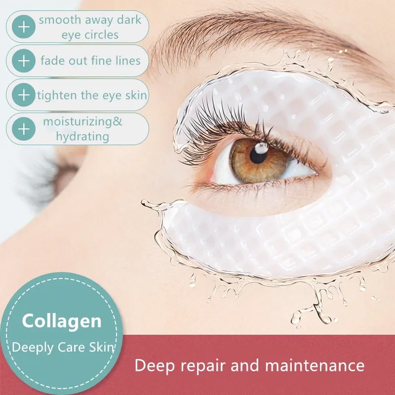 Collagen Under Eye Patches - Parches para eliminar arrugas, mascarilla reafirmante