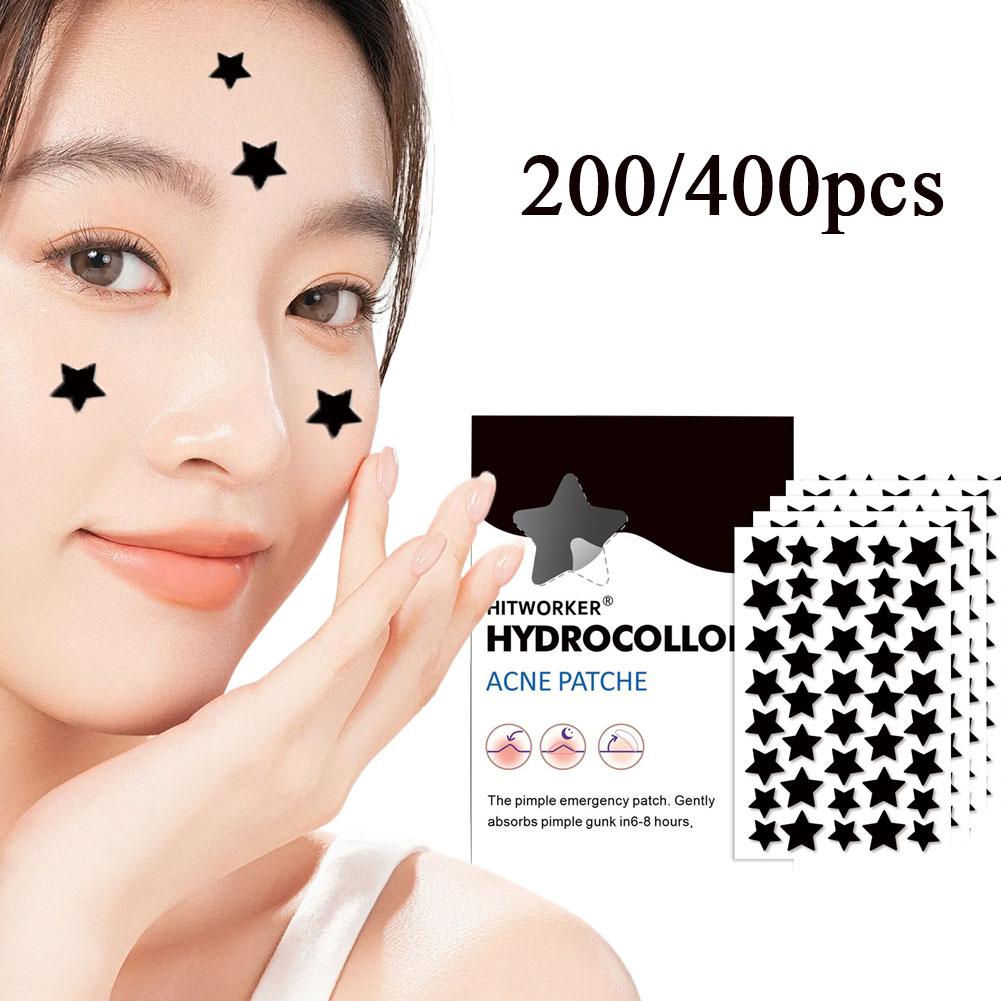 Hydrocolloid Pimple Patch - 200/400 Parches Hidrocoloides Negros en Forma