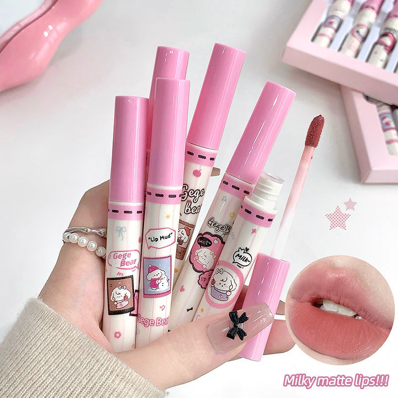 Set de 6 Labiales Líquidos Geg - Matte Velvet Lip Tint Long Lasting reseña y precio