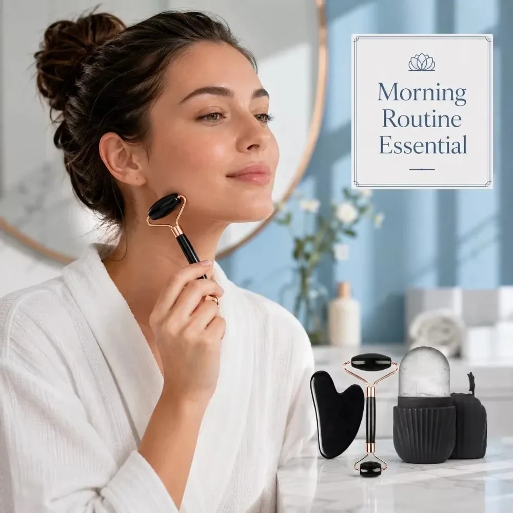 Set de masaje facial de 4/1 pi - Face Ice Roller Puffiness reseña y precio