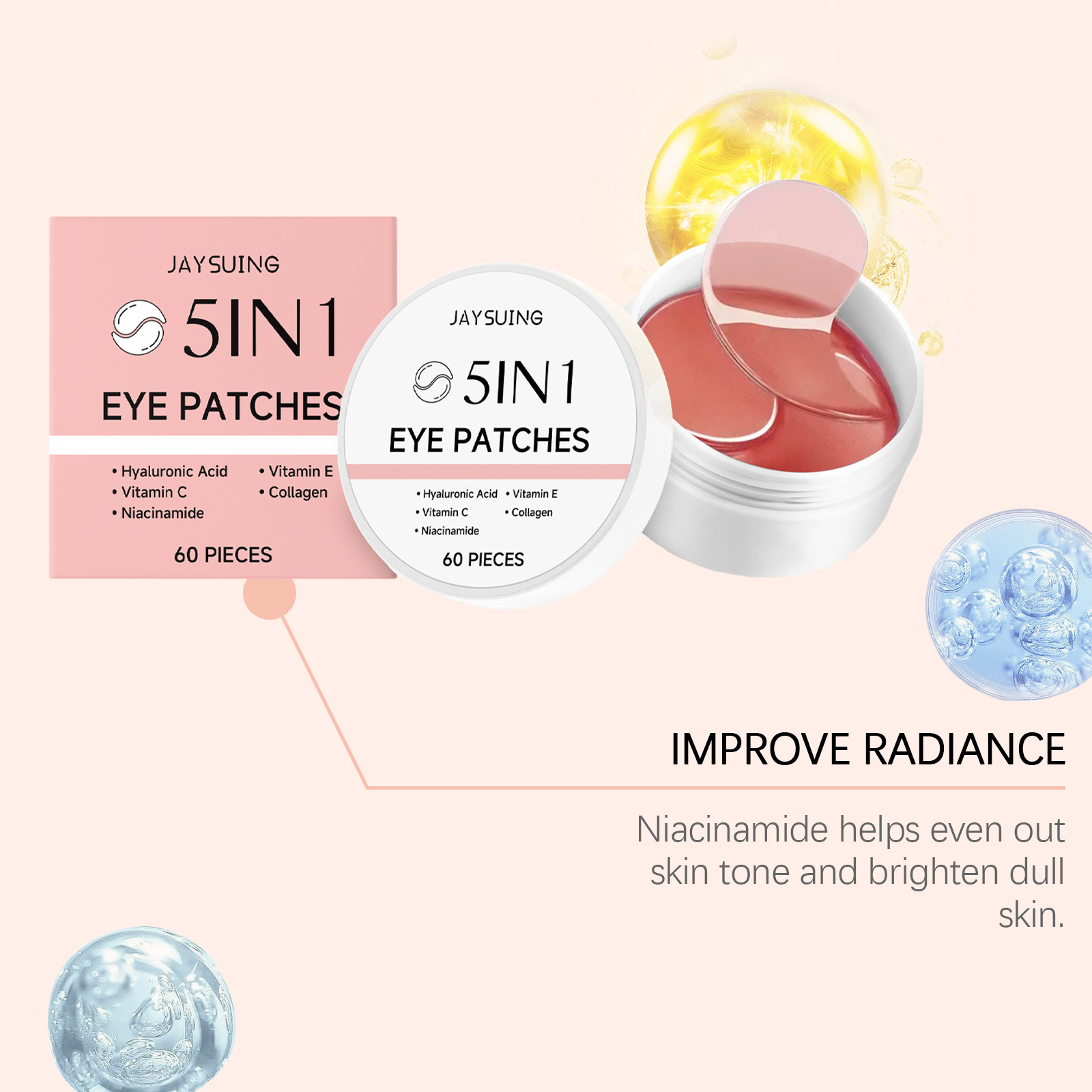 JAYSUING Parches para Ojos 5 e - Collagen Under Eye Patches reseña y precio
