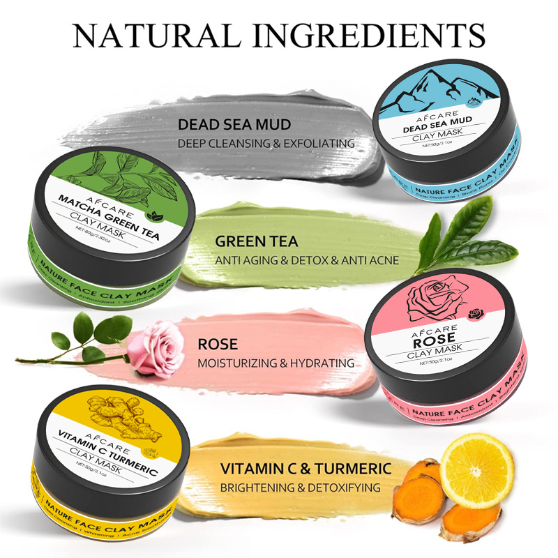 Juego de mascarillas faciales  - Green Tea Cleansing Clay Mask reseña y precio
