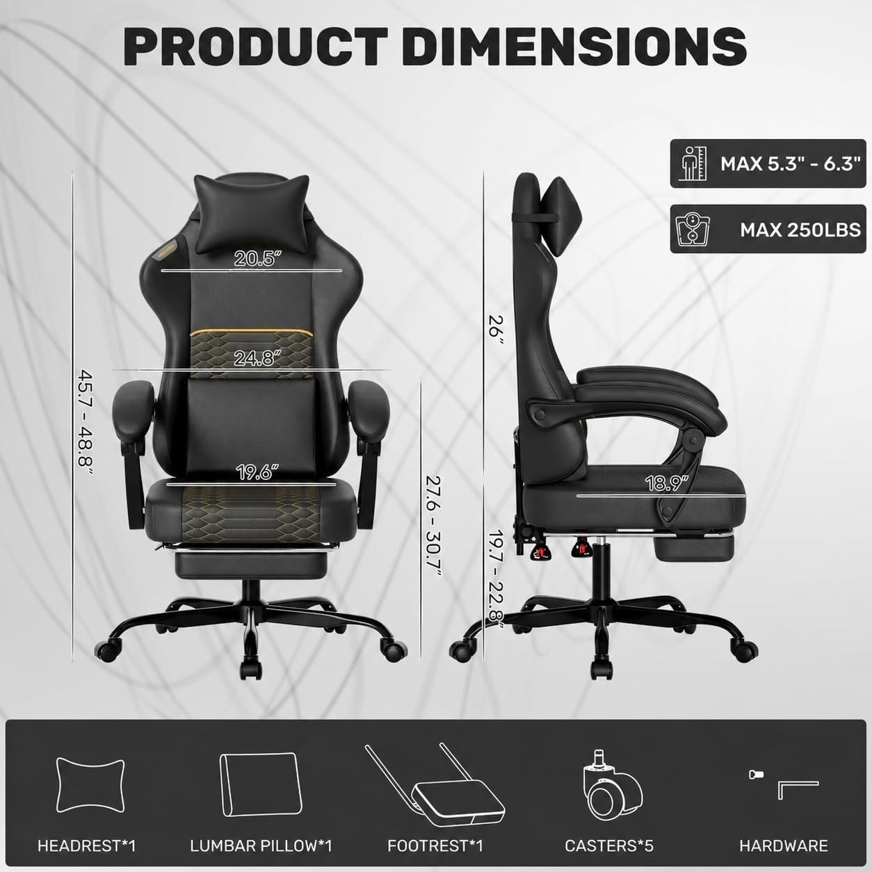 Silla Gaming de Cuero PU con R - Massage reseña y precio