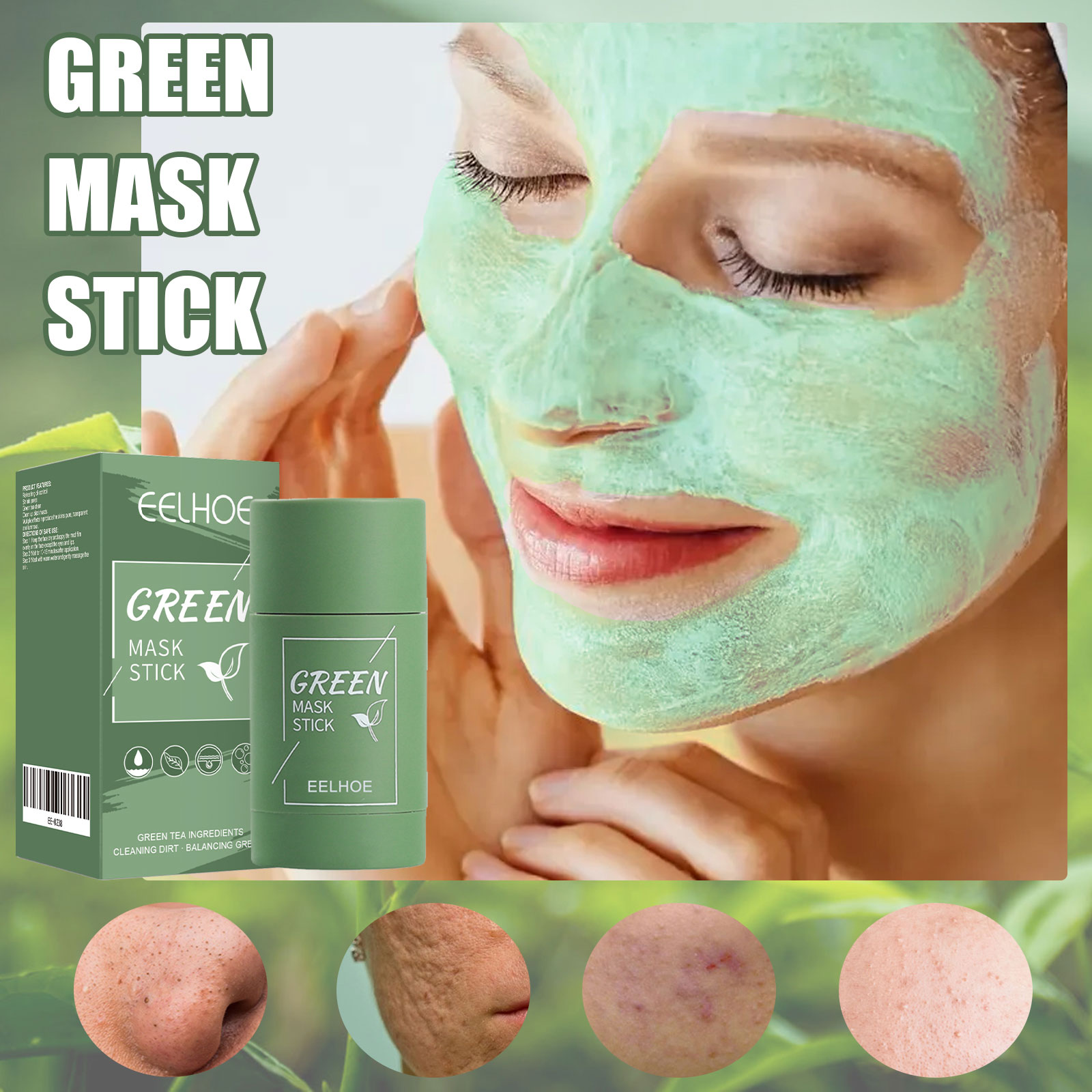 Mascarilla Facial Sólida de Té - Green Tea Cleansing Clay Mask reseña y precio