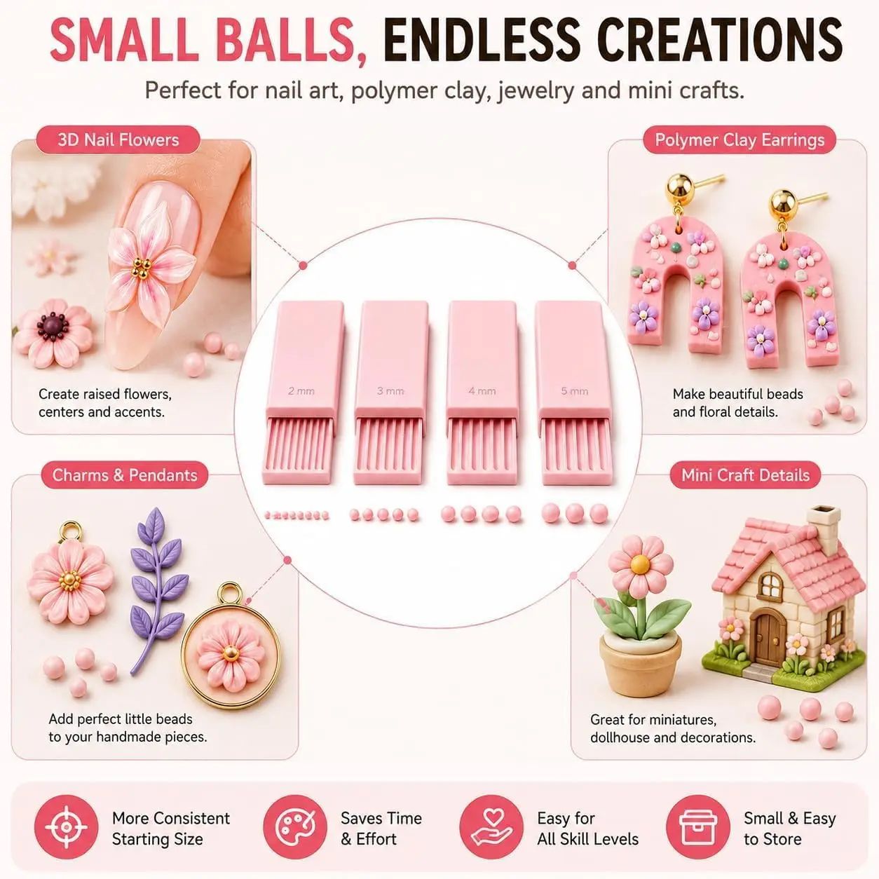 Juego de 4 Herramientas para H - Nail Art reseña y precio