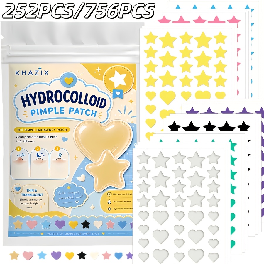 7 colores, 252 piezas/756 piez - Hydrocolloid Pimple Patch reseña y precio