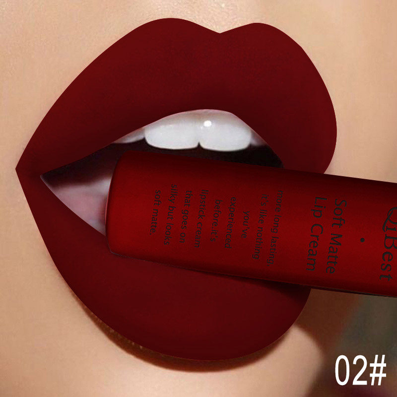 QIBEST-brillo de labios mate d - Matte Velvet Lip Tint Long Lasting reseña y precio