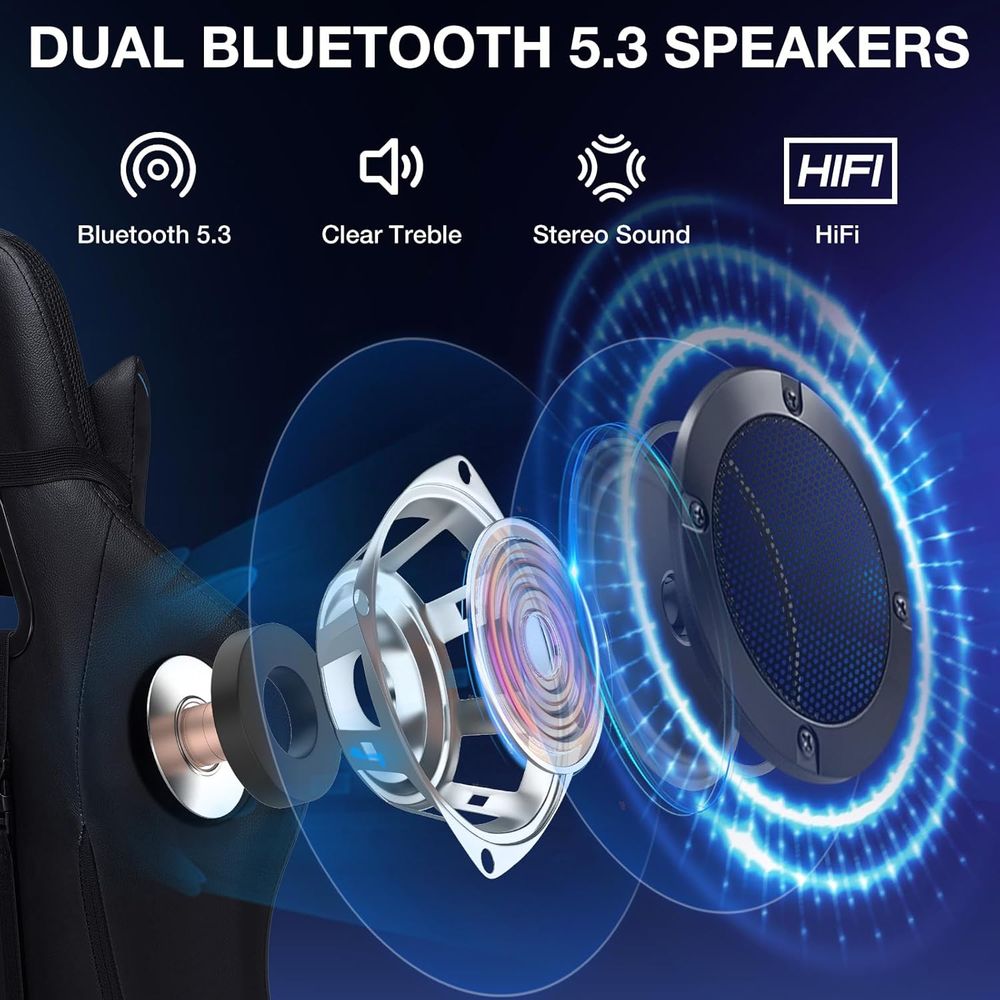 Silla Gaming RGB con Altavoces - Massage reseña y precio
