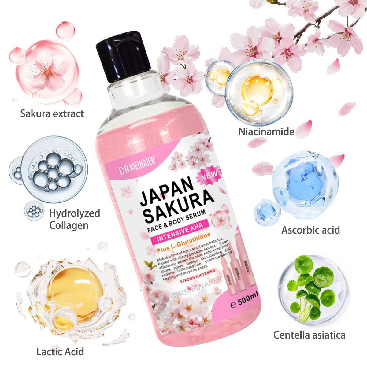 Suero facial Sakura japonés de - Niacinamide Pore Shrinking Essence reseña y precio