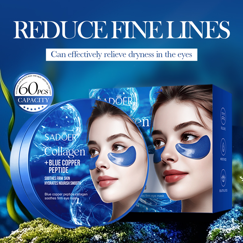 60 uds SADOER caféína cristal  - Collagen Under Eye Patches reseña y precio