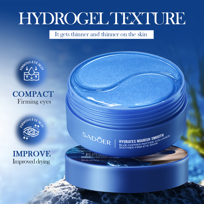60 uds SADOER caféína cristal  - Collagen Under Eye Patches reseña y precio