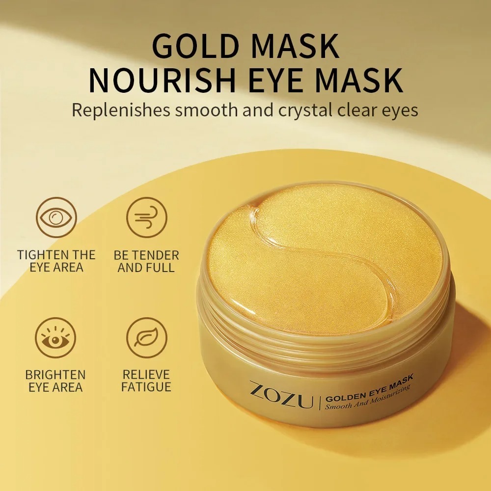 Parche de Gel para ojos dorado - Collagen Under Eye Patches reseña y precio
