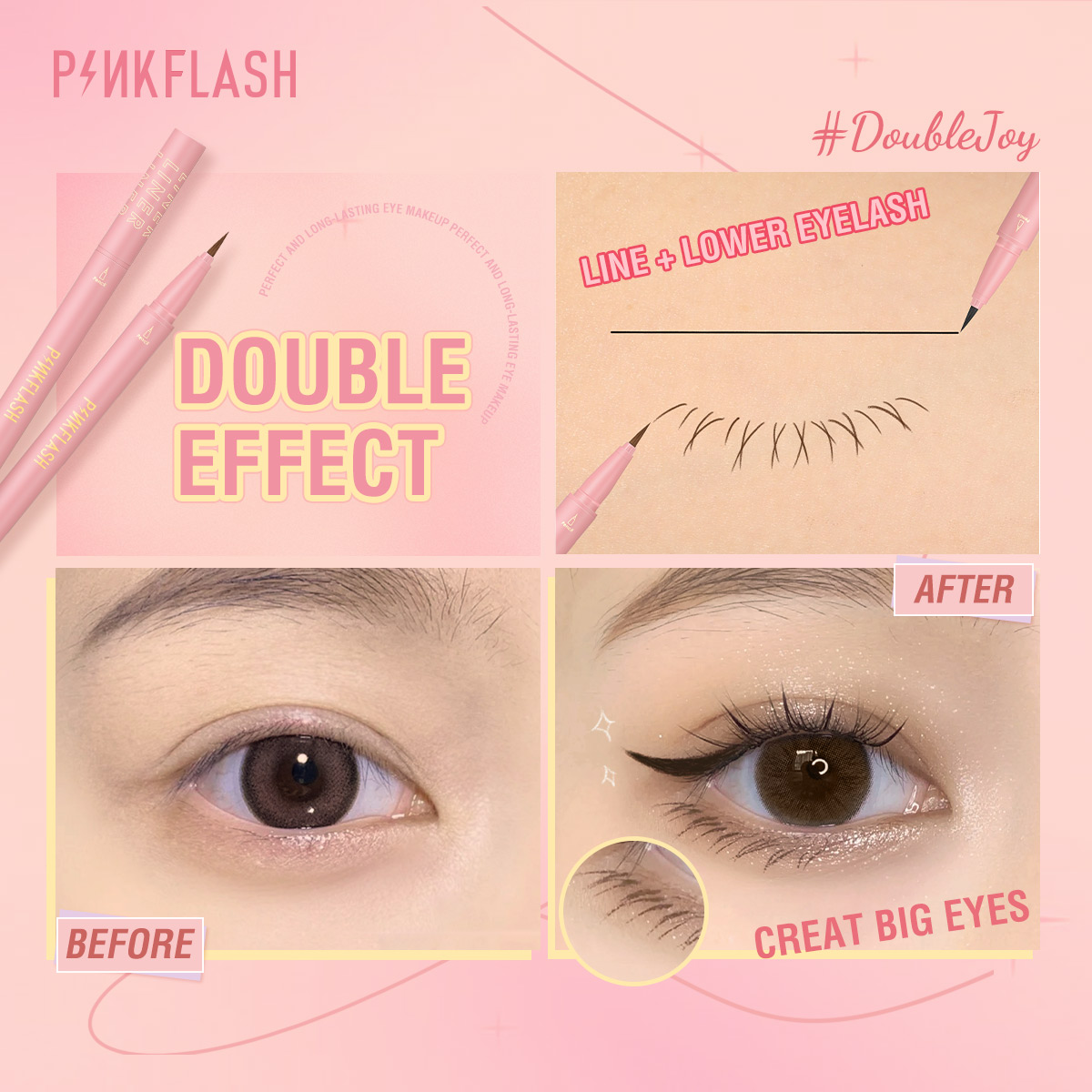 PINKFLASH-Lápiz Delineador de  - Waterproof Liquid Eyeliner Pen reseña y precio