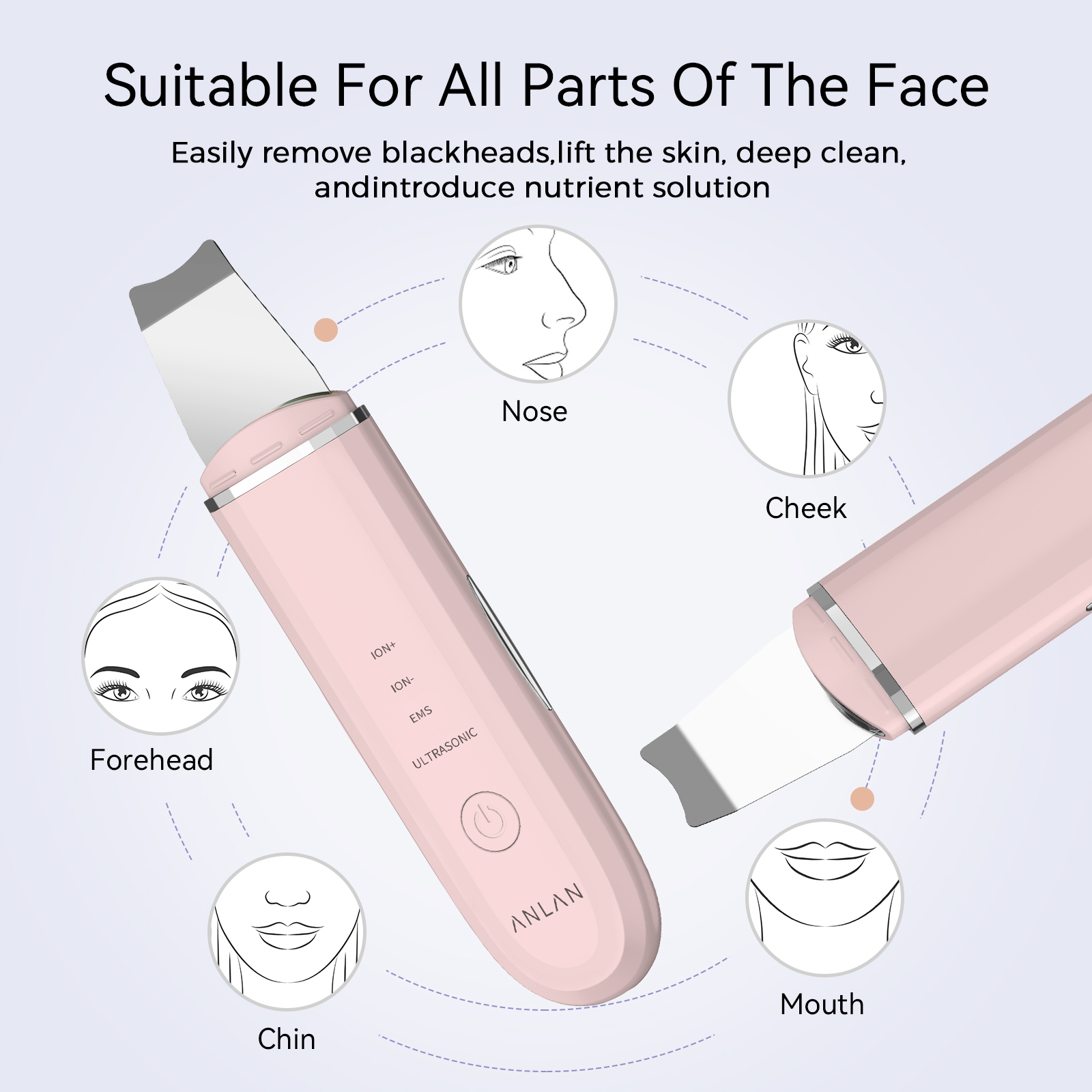 ANLAN Peeling Ultrasónico Faci - Led Light Therapy Face Mask reseña y precio