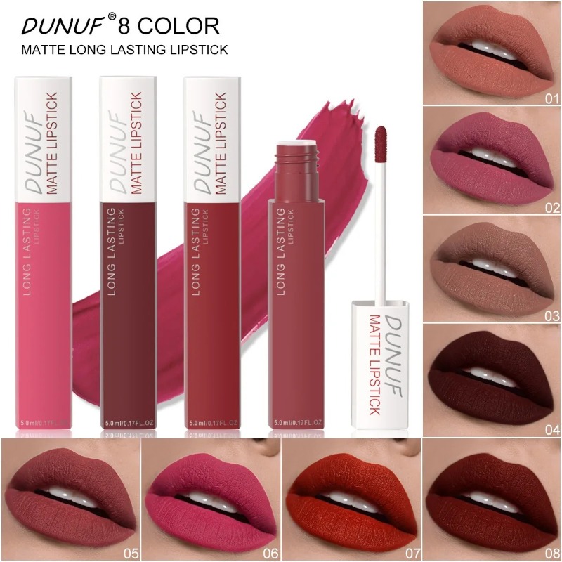 Lápiz Labial Mate, Antiadheren - Matte Velvet Lip Tint Long Lasting reseña y precio