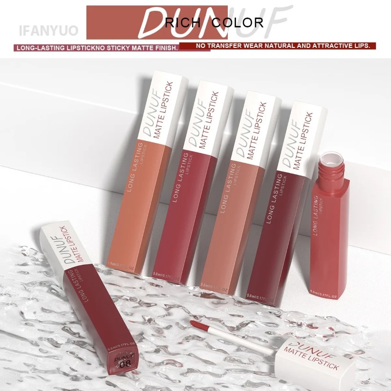 Lápiz Labial Mate, Antiadheren - Matte Velvet Lip Tint Long Lasting reseña y precio