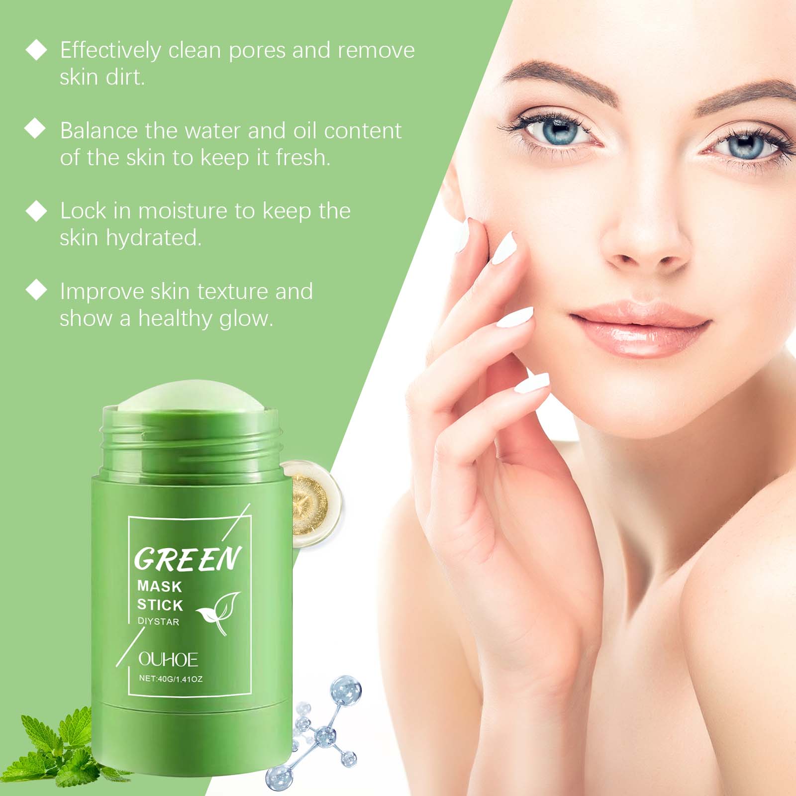 1~5PCS Barra de Arcilla de Té  - Green Tea Cleansing Clay Mask reseña y precio