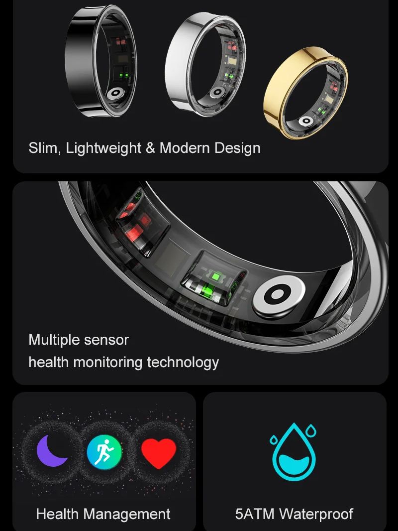 Nuevo anillo inteligente R09 M - Health Monitors reseña y precio
