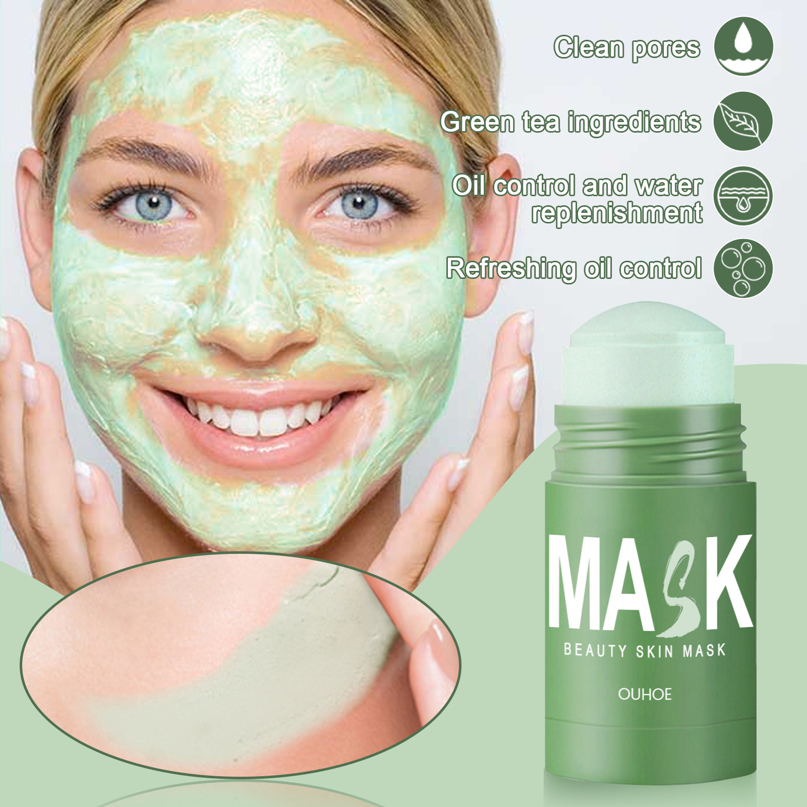Mascarilla Sólida de Té Verde  - Green Tea Cleansing Clay Mask reseña y precio